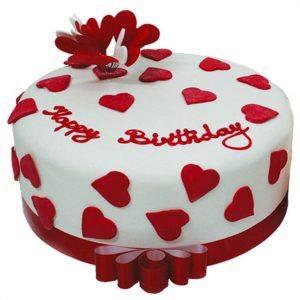 Happy Birthday! Торт с сердечками