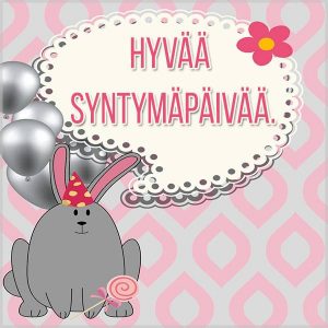 Открытка с днем рождения на финском языке