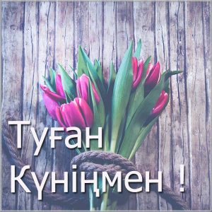 Открытка на день рождения на казахском языке
