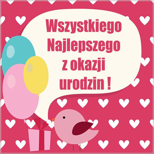 Картинка с днем рождения на польском языке