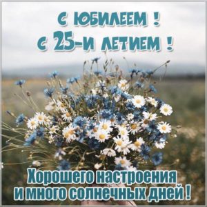 Картинка с юбилеем на 25 лет - скачать бесплатно на s-dnem-rozhdeniya.ru